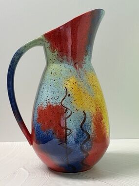 Pfaltzgraff Sedona Pitcher – 14” Tall Hand Painted Art Pottery